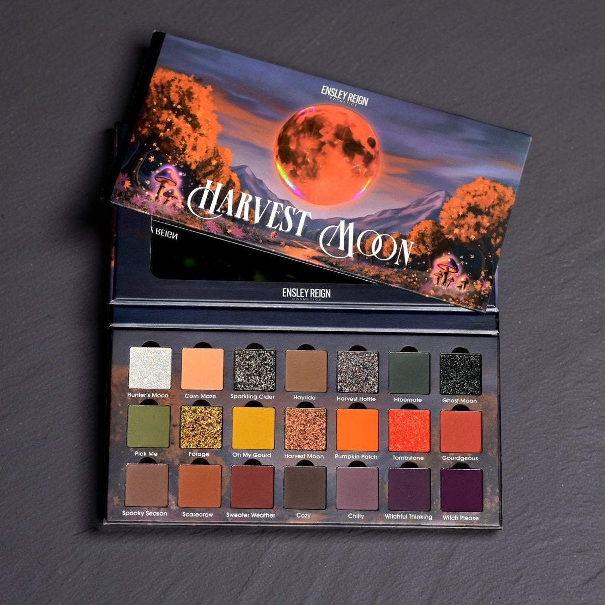 Harvest Moon 21-Pan Fall Pressed Pigment & Eyeshadow Palette - Ensley Reign Cosmetics