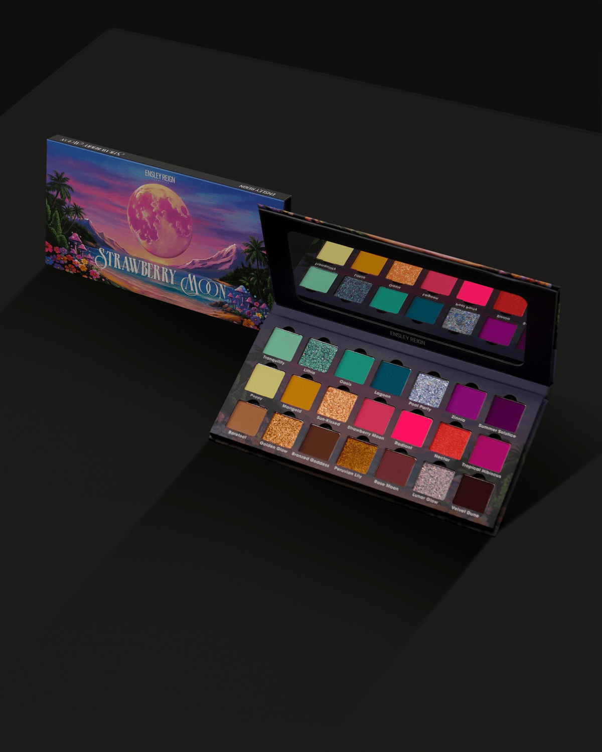 Strawberry Moon 21-Pan Pressed Pigment & Eyeshadow Palette - Ensley Reign Cosmetics